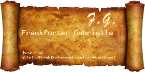Frankfurter Gabriella névjegykártya